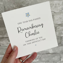 Load image into Gallery viewer, One Year On Bereavement Card 00129