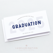Load image into Gallery viewer, Graduation 2025 Congratulations Gift Money Wallet Envelope, Handmade Card 00372