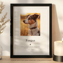 Load image into Gallery viewer, Pet Loss Portrait Custom Print, Pet Memorial Gift, Pet Loss Sympathy Gift, Memory Dog Loss Gift, Memorial Gift for a Cat. 00375