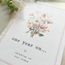 Load image into Gallery viewer, One Year On Bereavement Large Card 00414