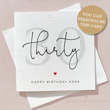 Load image into Gallery viewer, Happy 30th Birthday Card 00280