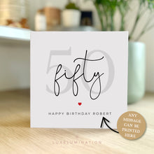 Load image into Gallery viewer, Happy 50th Birthday Card 00282