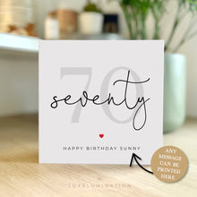 Load image into Gallery viewer, Happy 70th Birthday Card 00284