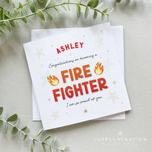 Load image into Gallery viewer, Firefighter Congratulations Card 00437