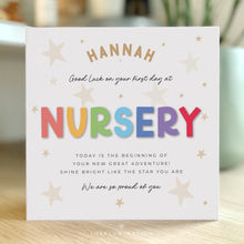 Load image into Gallery viewer, Good Luck on your first day at Nursery Card, Congratulations, So Proud of You 00467