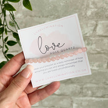 Load image into Gallery viewer, Rose Quartz Bracelet for Love. Healing Crystal, Gemstone Stacking Bracelet, 6mm Beads