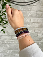 Load image into Gallery viewer, Rose Quartz Bracelet for Love. Healing Crystal, Gemstone Stacking Bracelet, 6mm Beads