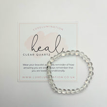 Load image into Gallery viewer, Clear Quartz Bracelet for Healing. Healing Crystal, Gemstone Stacking Bracelet, 6mm Beads