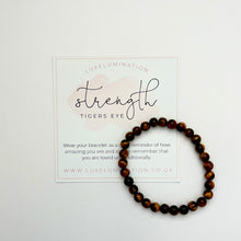 Load image into Gallery viewer, Strength Bereavement Box with Tigers Eye Crystal Bracelet