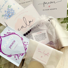Load image into Gallery viewer, Calm Bereavement Box with Amethyst Crystal Bracelet