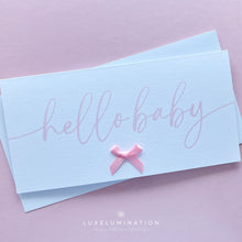Load image into Gallery viewer, New Baby Money Gift Wallet with Satin Bow. Baby Shower, New Parent Gift 00749