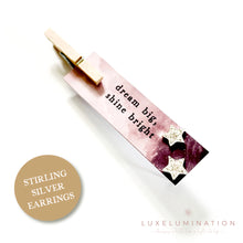 Load image into Gallery viewer, Dainty Stirling Silver Star Earrings, Message in a Bottle