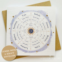 Load image into Gallery viewer, Wheel of the Year Greeting Card. Any Occasion Card. 00520