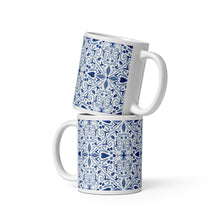 Load image into Gallery viewer, Pretty Blue Pattern Mug. Gift for a Friend. Coffee Mug. Tea Mug.