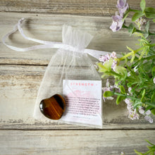 Load image into Gallery viewer, Strength Heart Shaped Tigers Eye Crystal Mini Gift Set