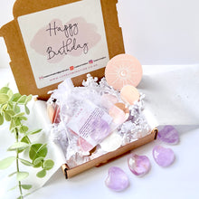 Load image into Gallery viewer, Calm Heart Shaped Amethyst Crystal Mini Gift Set