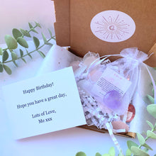 Load image into Gallery viewer, Calm Heart Shaped Amethyst Crystal Mini Gift Set