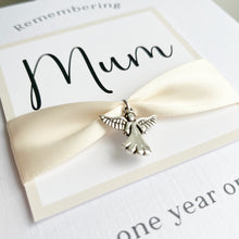 Load image into Gallery viewer, Remembering Mum, One Year on Remembrance Anniversary Luxury Sympathy Card 00169
