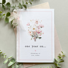 Load image into Gallery viewer, One Year On Bereavement Large Card 00414
