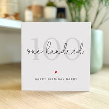 Load image into Gallery viewer, Happy 100th Birthday Card 00287
