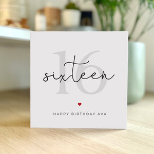 Happy 16th Birthday Card 00278
