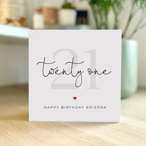 Happy 21st Birthday Card 00279
