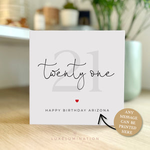 Happy 21st Birthday Card 00279