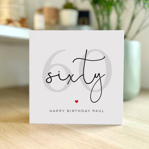 Happy 60th Birthday Card 00283