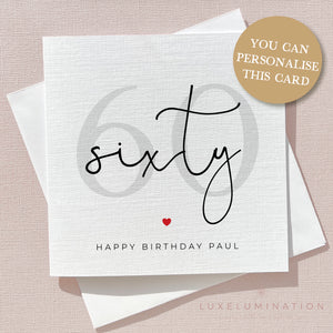 Happy 60th Birthday Card 00283
