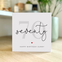Load image into Gallery viewer, Happy 70th Birthday Card 00284
