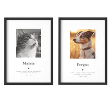 Load image into Gallery viewer, Pet Loss Portrait Custom Print, Pet Memorial Gift, Pet Loss Sympathy Gift, Memory Dog Loss Gift, Memorial Gift for a Cat. 00375
