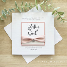 Load image into Gallery viewer, Congratulations on the birth of your beautiful Baby Girl Luxury Card 00317
