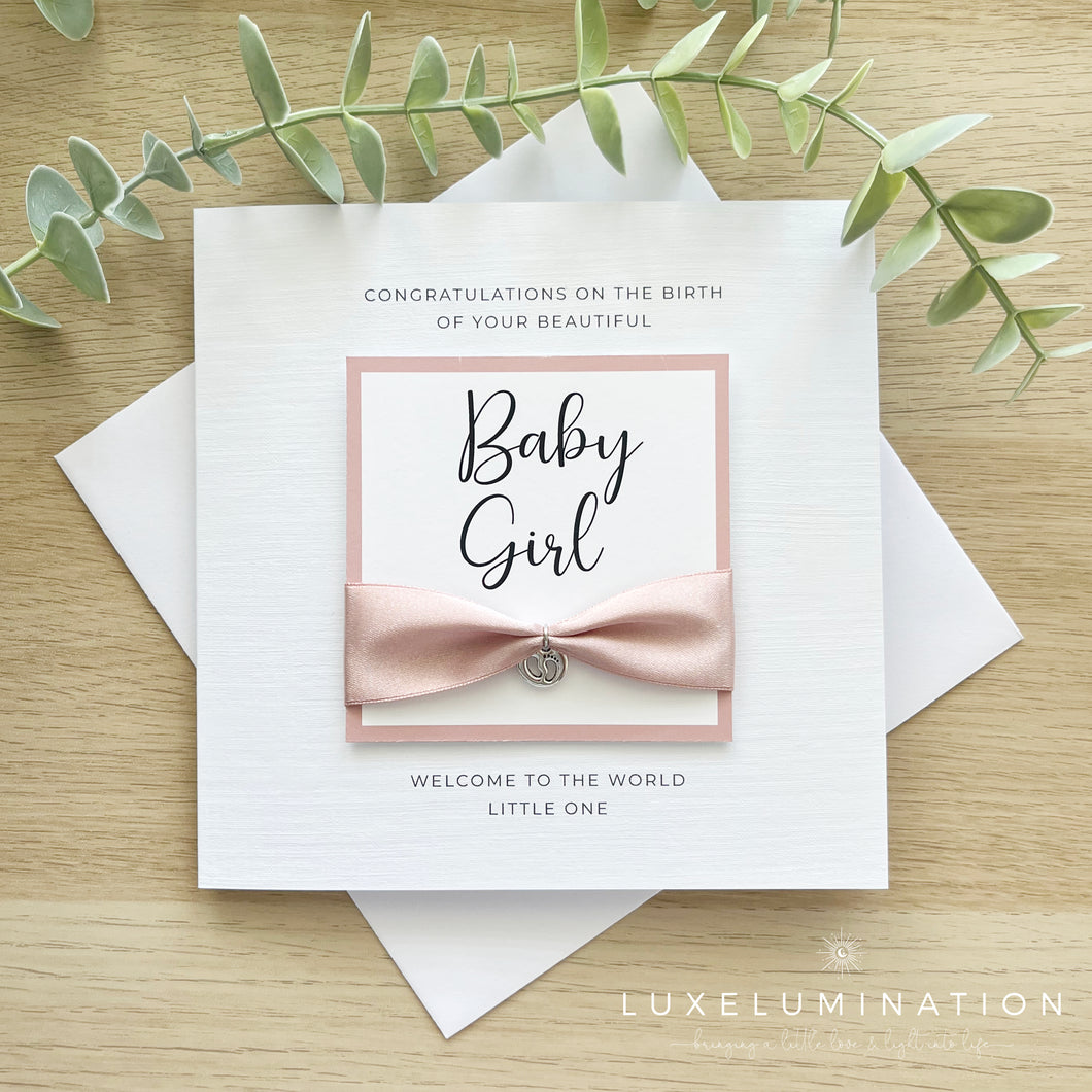 Congratulations on the birth of your beautiful Baby Girl Luxury Card 00317