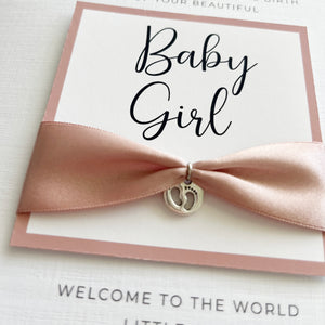 Congratulations on the birth of your beautiful Baby Girl Luxury Card 00317