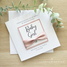 Load image into Gallery viewer, Congratulations on the birth of your beautiful Baby Girl Luxury Card 00317
