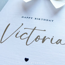 Load image into Gallery viewer, Personalised Happy Birthday Card with Satin Bow 00751
