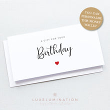 Load image into Gallery viewer, Birthday Gift Money Envelope, Handmade Card 00439
