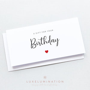 Birthday Gift Money Envelope, Handmade Card 00439