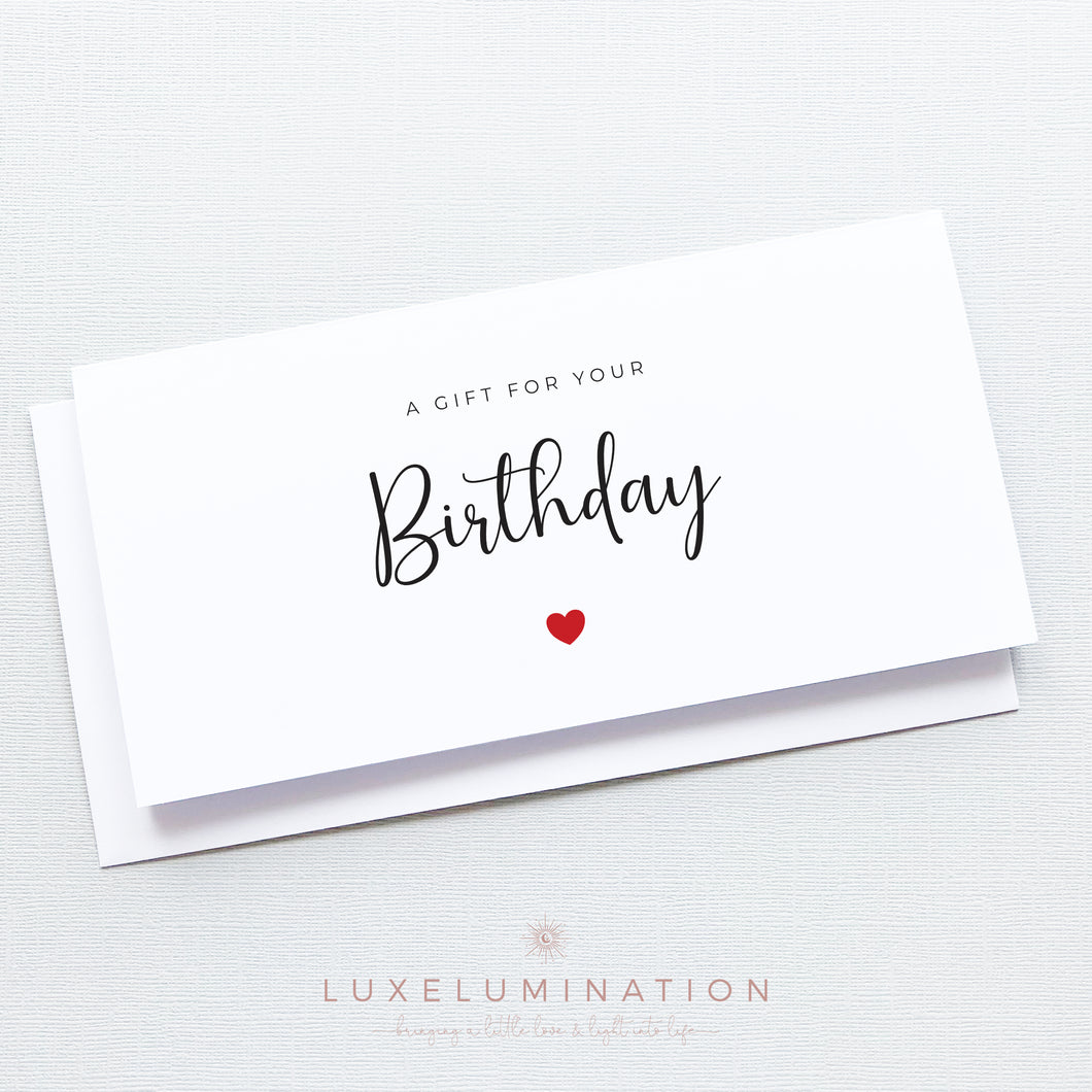 Birthday Gift Money Envelope, Handmade Card 00439