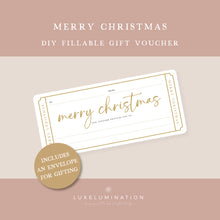 Load image into Gallery viewer, Merry Christmas DIY Fillable Voucher 00617
