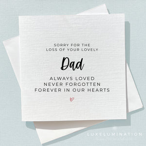 Sorry For The Loss of Your Dad Greeting Card 0012