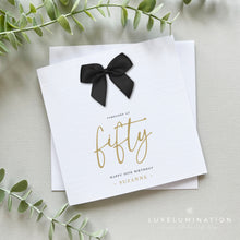 Load image into Gallery viewer, Happy 50th Luxury Personalised Birthday Card 00623
