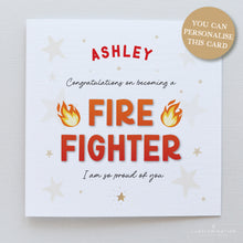 Load image into Gallery viewer, Firefighter Congratulations Card 00437
