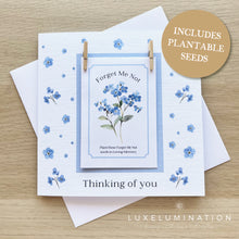 Load image into Gallery viewer, Bereavement Card with Forget Me Not Seeds, With Sympathy, Sending our Condolences. 00316
