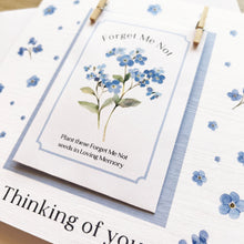 Load image into Gallery viewer, Bereavement Card with Forget Me Not Seeds, With Sympathy, Sending our Condolences. 00316
