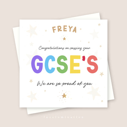 GCSE's Well Done Personalised Card