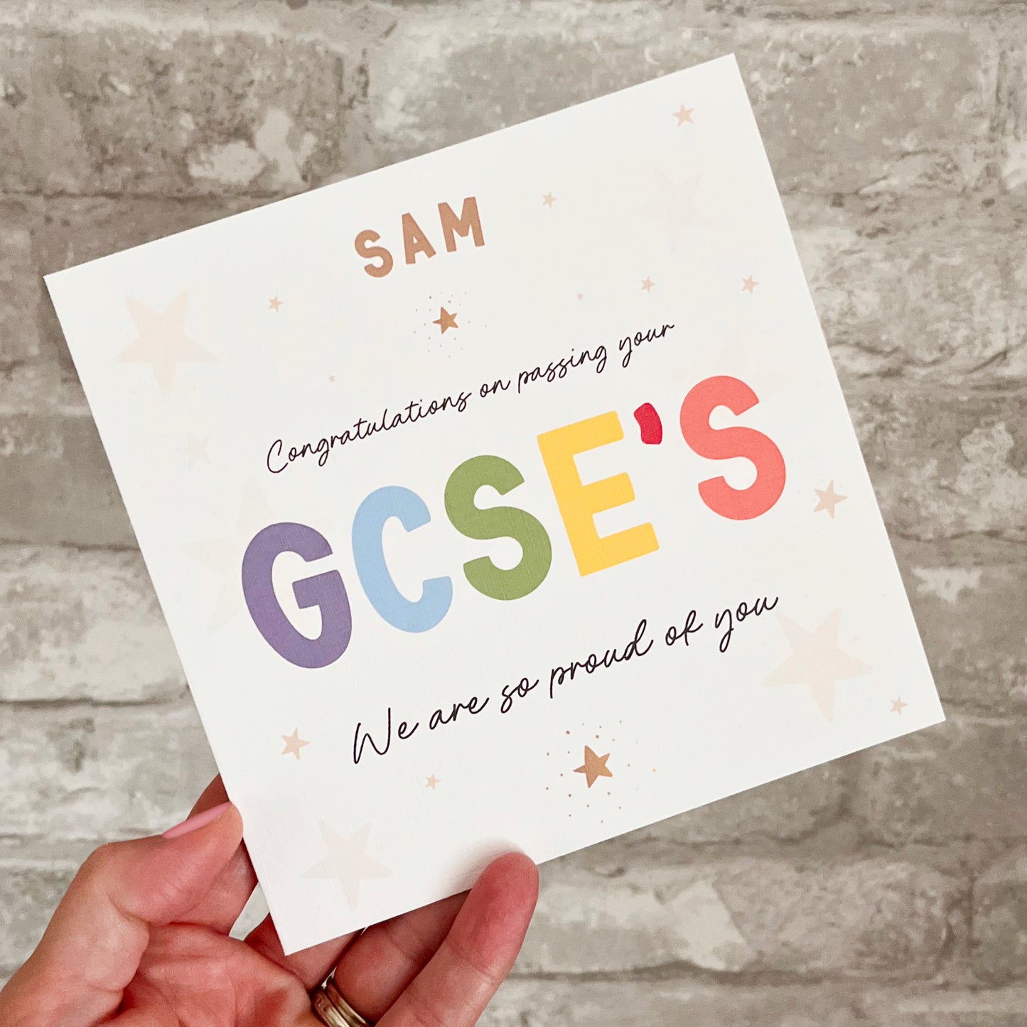 GCSE's Well Done Personalised Card
