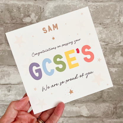 GCSE's Well Done Personalised Card