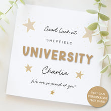 Load image into Gallery viewer, Good Luck at University Card, Congratulations, So Proud of You 00468
