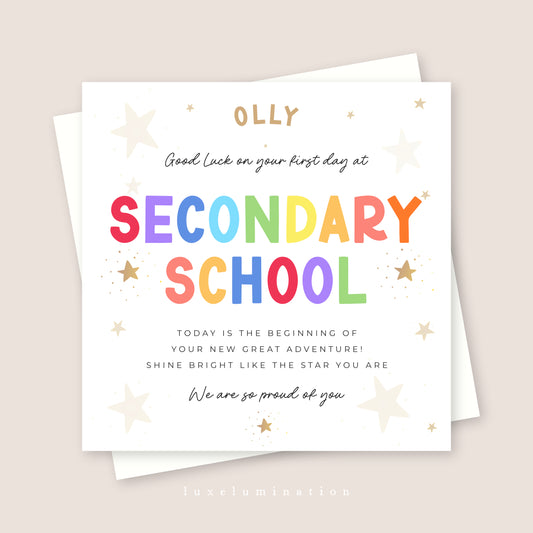 Good Luck at Secondary School Card